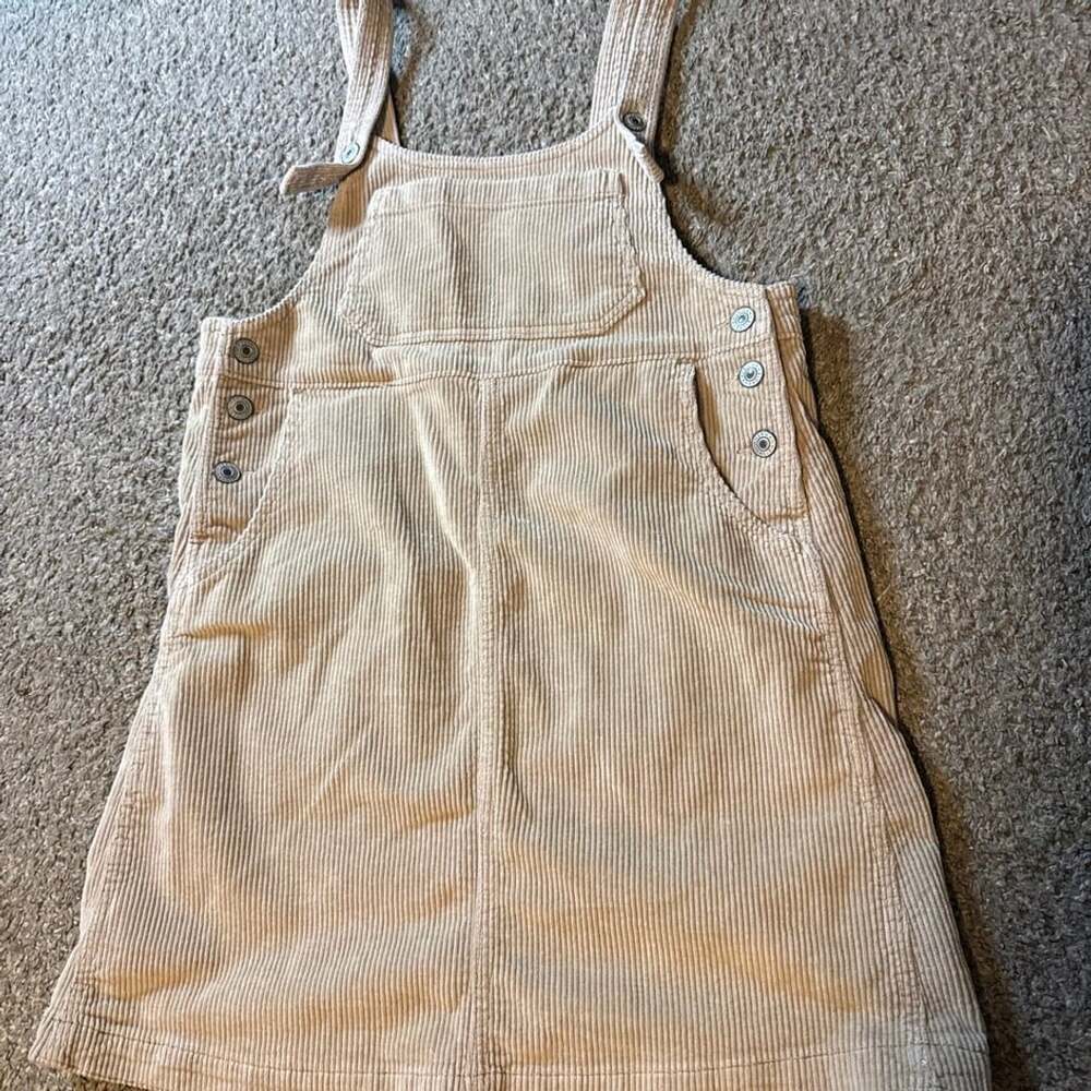 American Eagle Corduroy Overall Mini Dress Size XS Beige